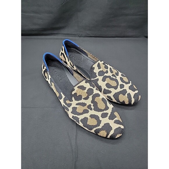Rothy's Almond  Loafers In Desert Cat Leopard Print Size 10 - Picture 1 of 7